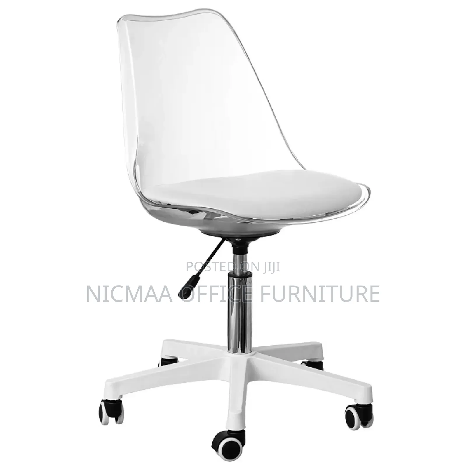 Transparent Eames Office Seat (Padded)