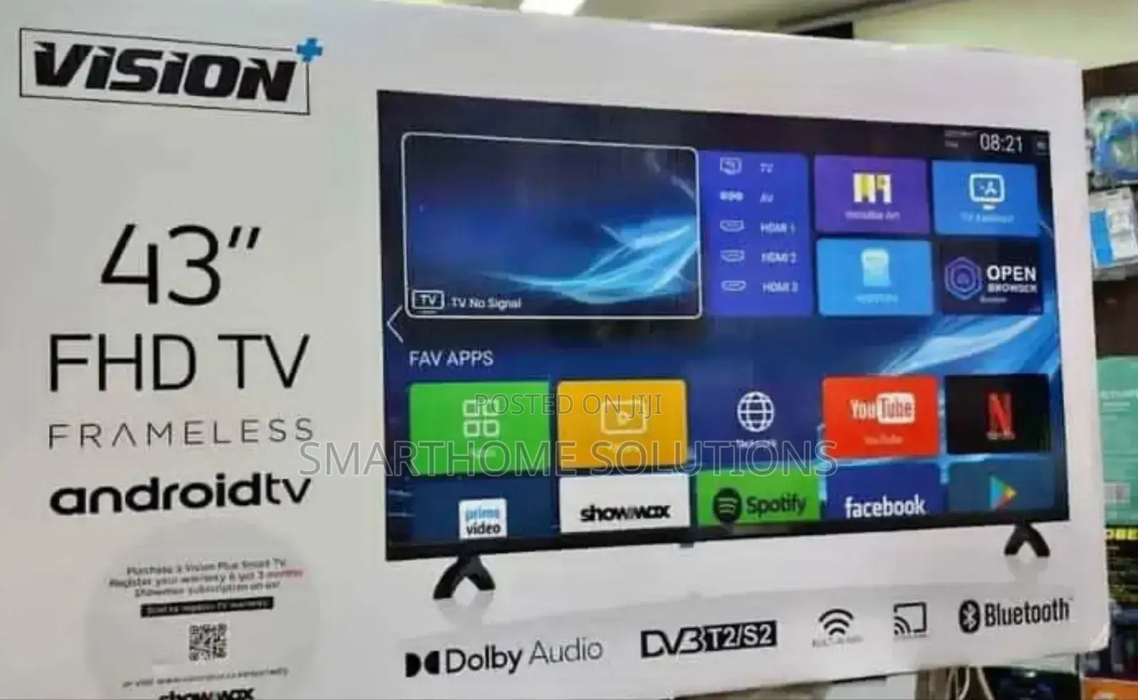 Vision 43′′ FHD Frameless Android Smart Tv