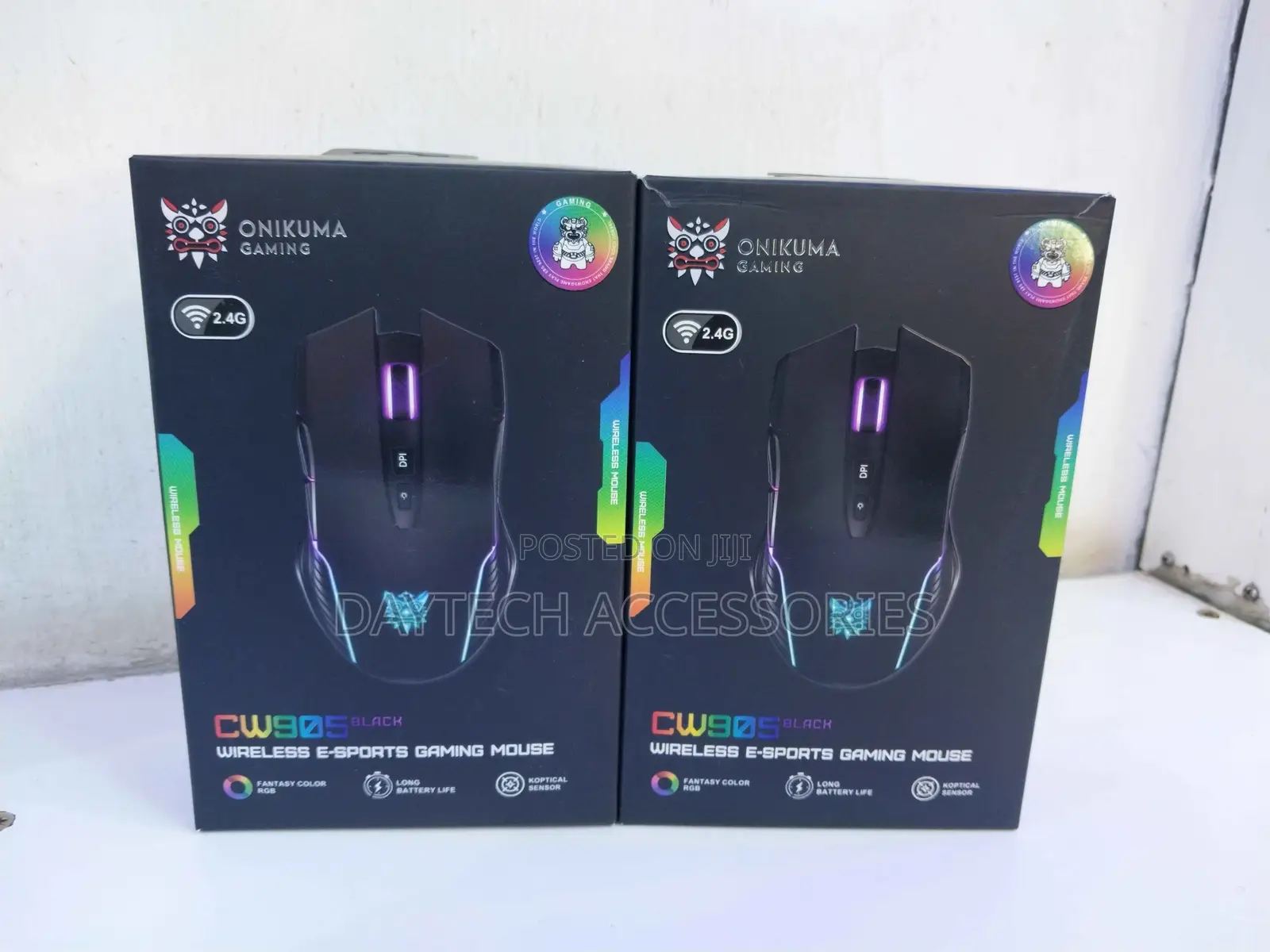 Onikuma Cw905 2.4g RGB Lighting Wireless Mouse(Black)