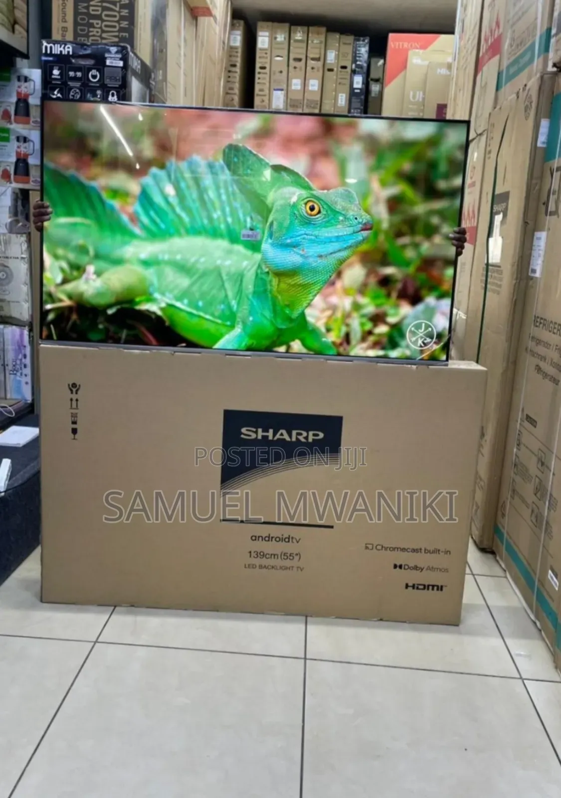 Sharp 55" Uhd Smart Android Tv Frameless New Model