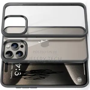 Hard Back With Silicone Frame Case for iPhone 16 Pro Max