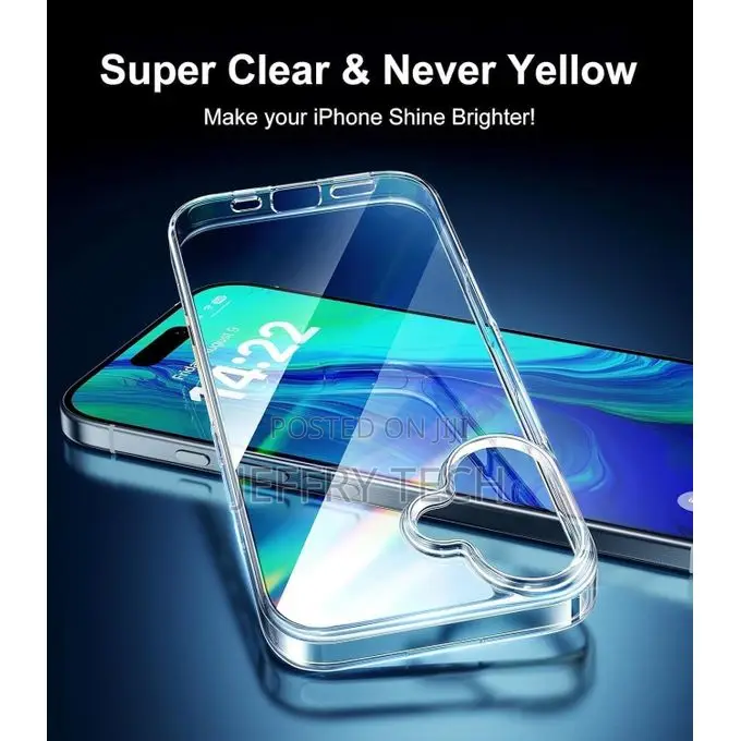 iPhone 16 Plus Case Crystal Clear Soft Tpu Gel Case Flexibl