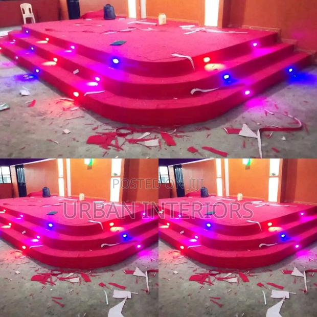 Red Church Altar Carpets Altar Paired With Led Lights