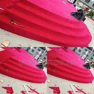 Semicircular Altar Carpets Installation.Wall to Wall Carpets