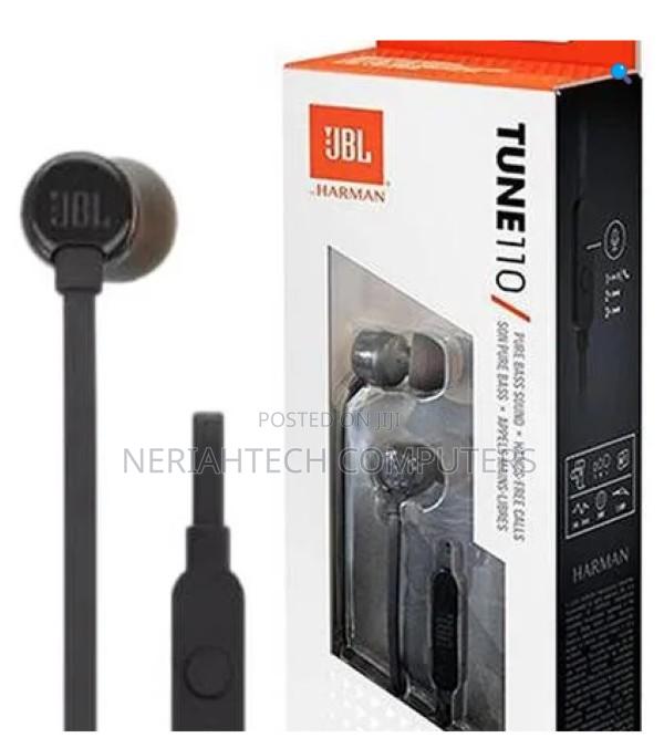 JBL T110 in-Ear Headphones With Mic - main view