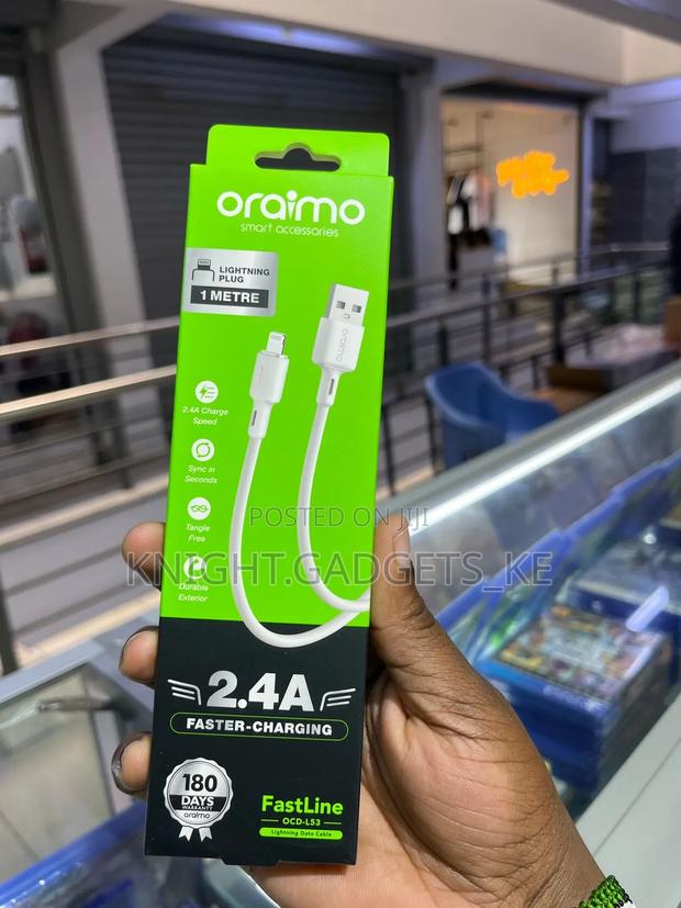 Blue Usb to Lightning Oraimo Cable ! - thumbnail 2