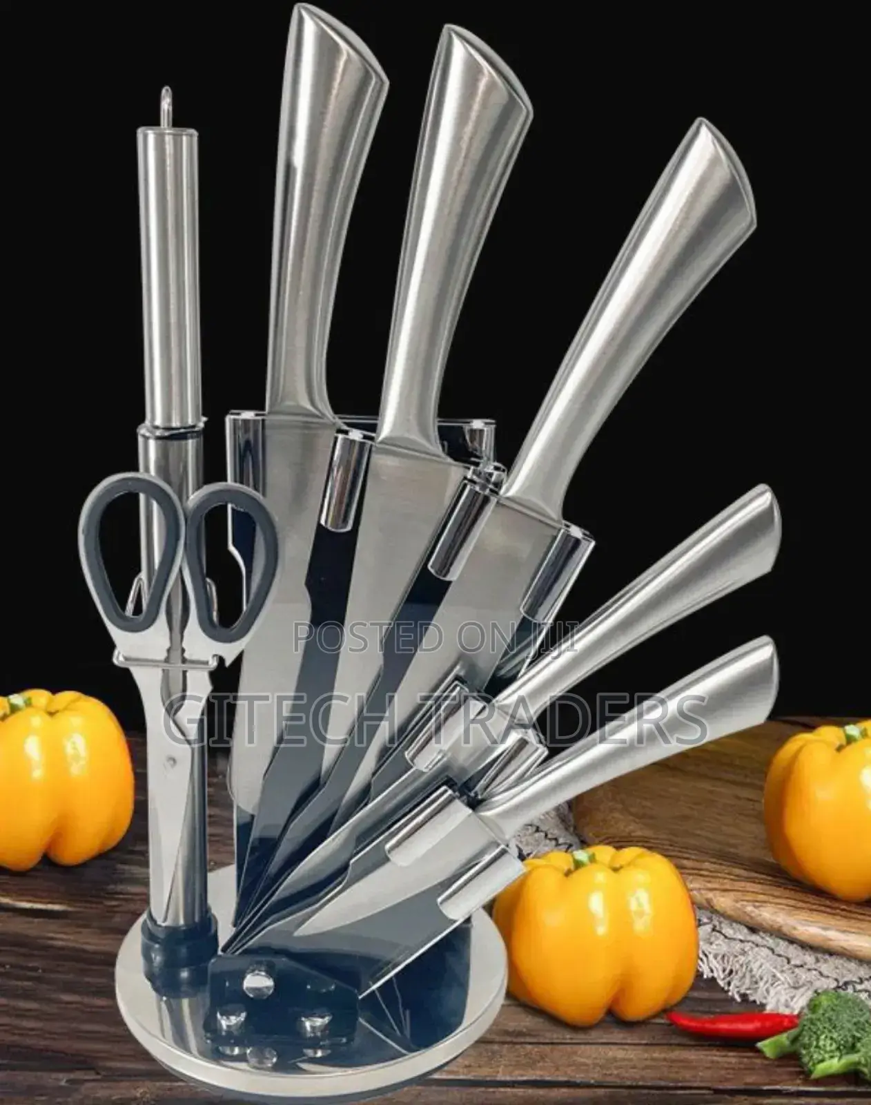Morden Inox Hollow Handle 8 Piece Stainless Steel Knife