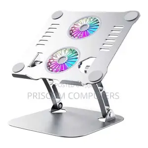 Metallic Laptop/ Tablet Stand With Dual Cooling Fans