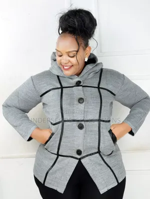 Gray Sweaters With Leather Strips