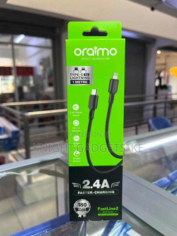 Type -C to Lightning Oraimo Data Cable (1metre)! - thumbnail 2