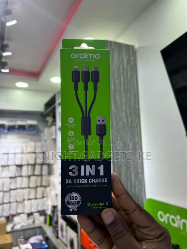 Oraimo 3 in 1 Data Cable (Dura Line 3)