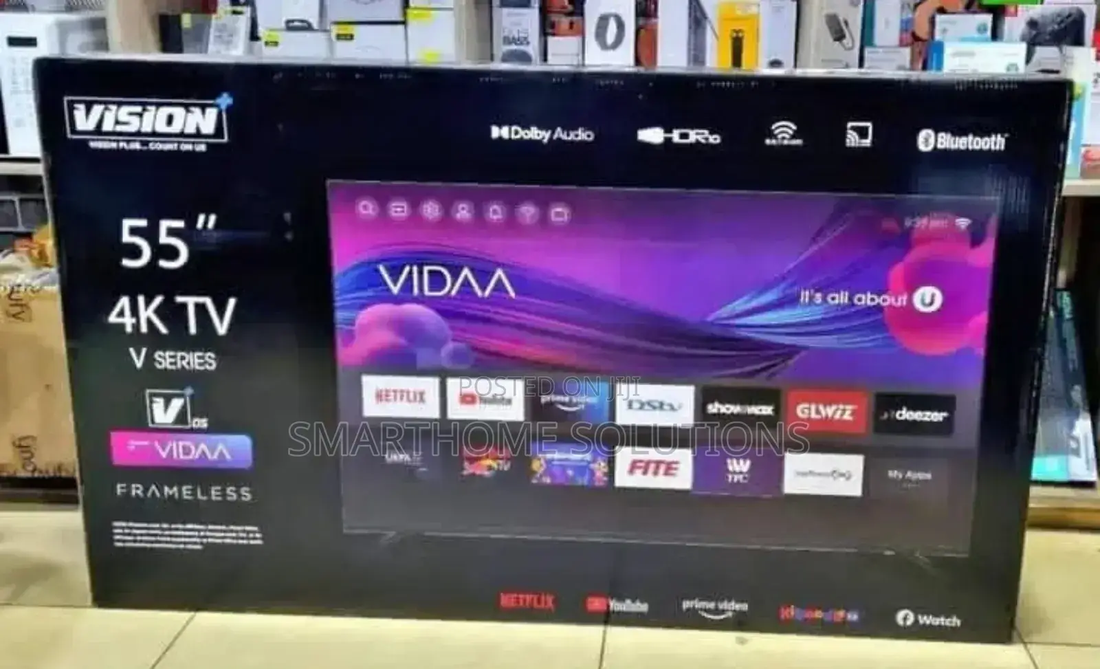 Vision 50 Inches Flameless Smart Android Tv.