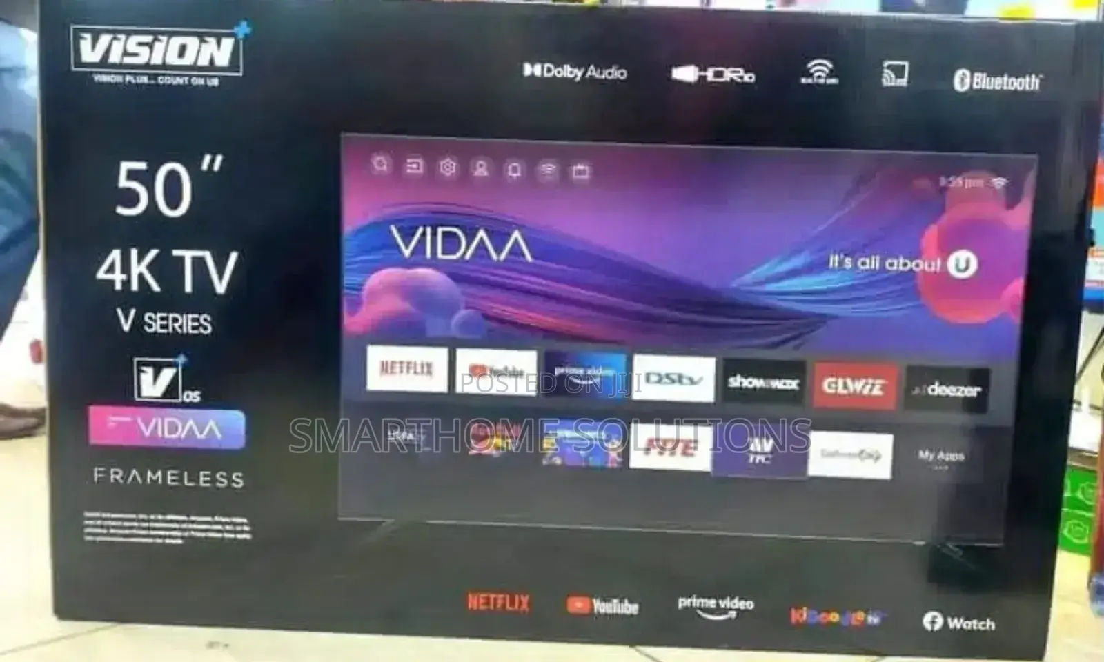 Vision 50 Inches Flameless Smart Android Tv.