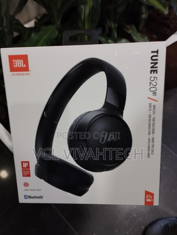 JBL Tune 520bt Wireless on-Ear Headphones (Black)