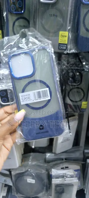 Blue iPhone 16 Series Luxury Bottom Cut Magsafe Back Cover