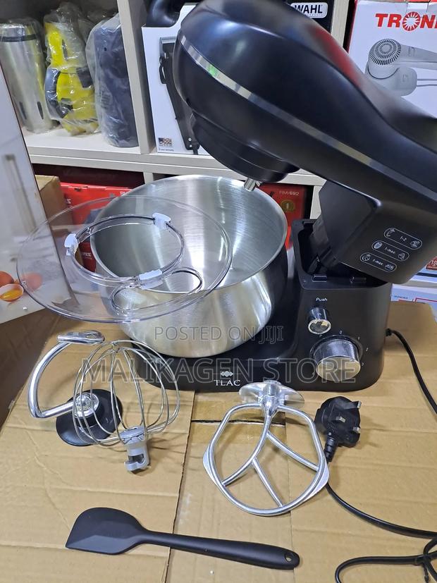 Tlac Stand Mixer 5l Bowl Mixer Hook Whisk Whip Black - main view