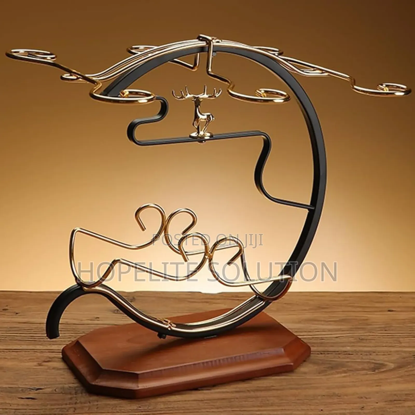 Golden Wine Set Rack