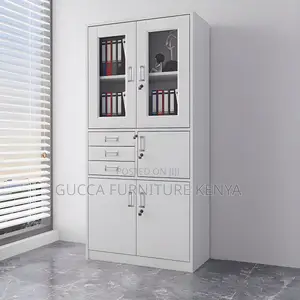 Cabinets:Secure White Metal Modern Filing Cabinet With Lock