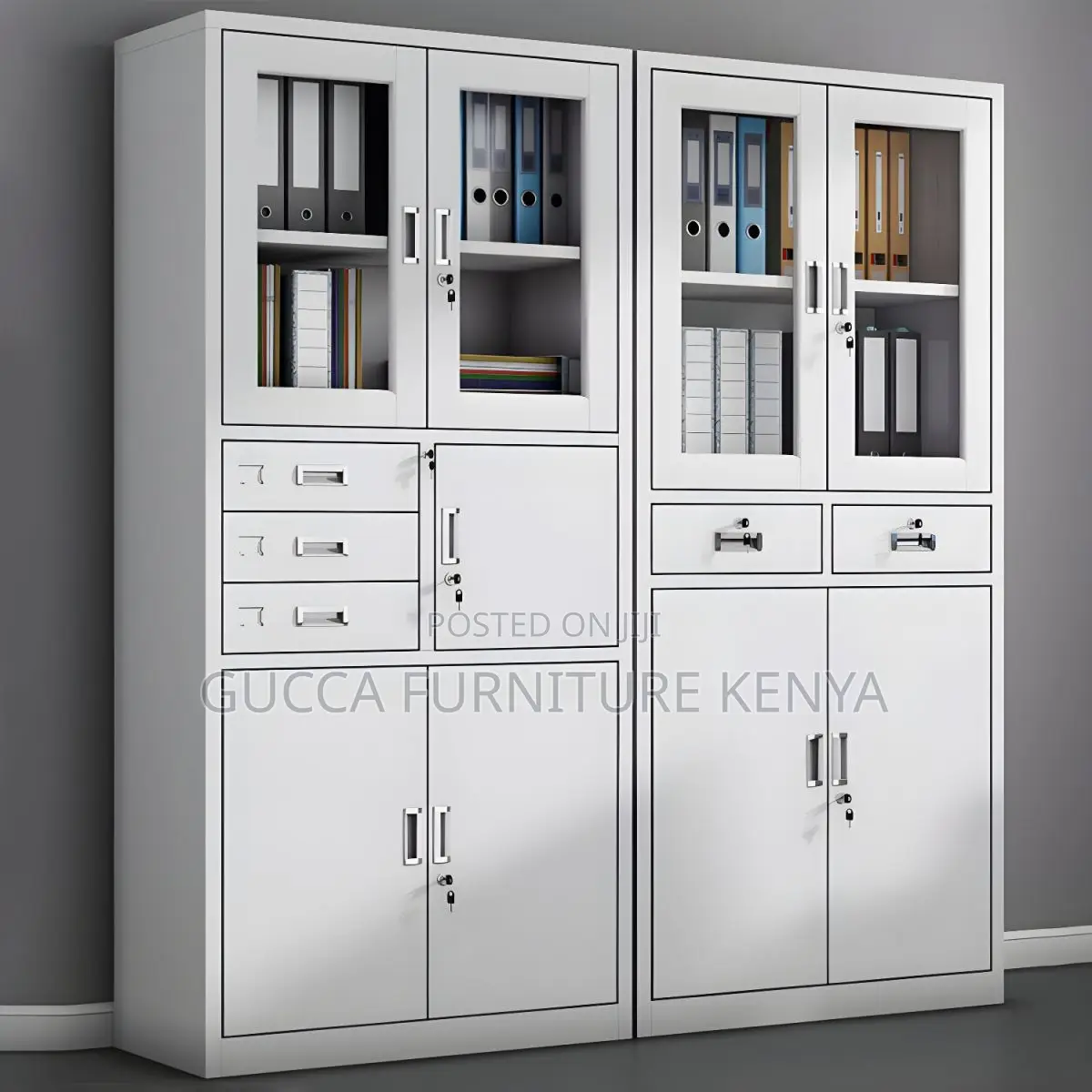 Cabinets:Secure White Metal Modern Filing Cabinet With Lock