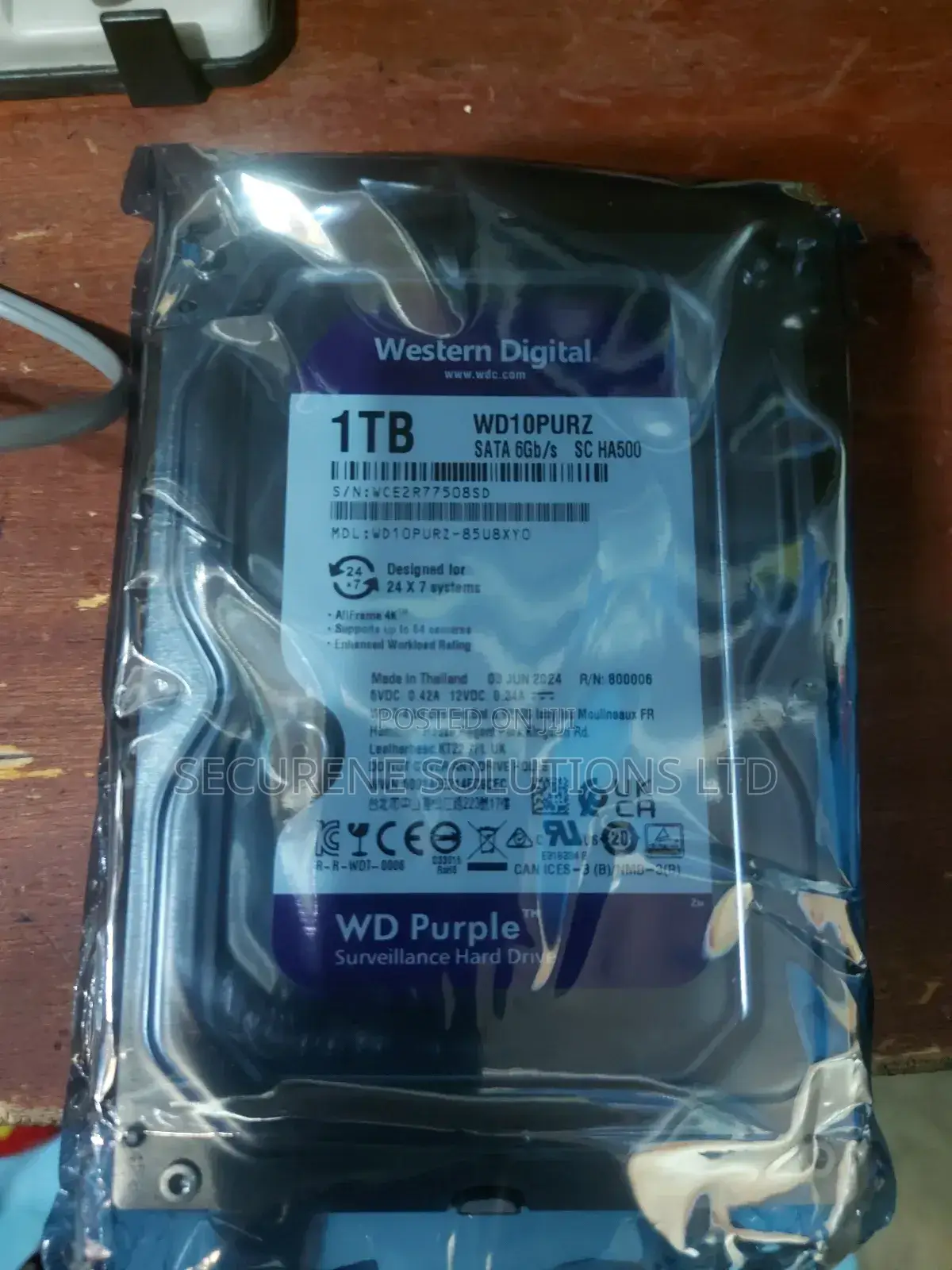 Western Digital (Wd) Purple 1tb Surveillance Hard Drive
