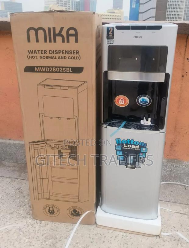 Mika Bottom Load Dispenser Black and Silver