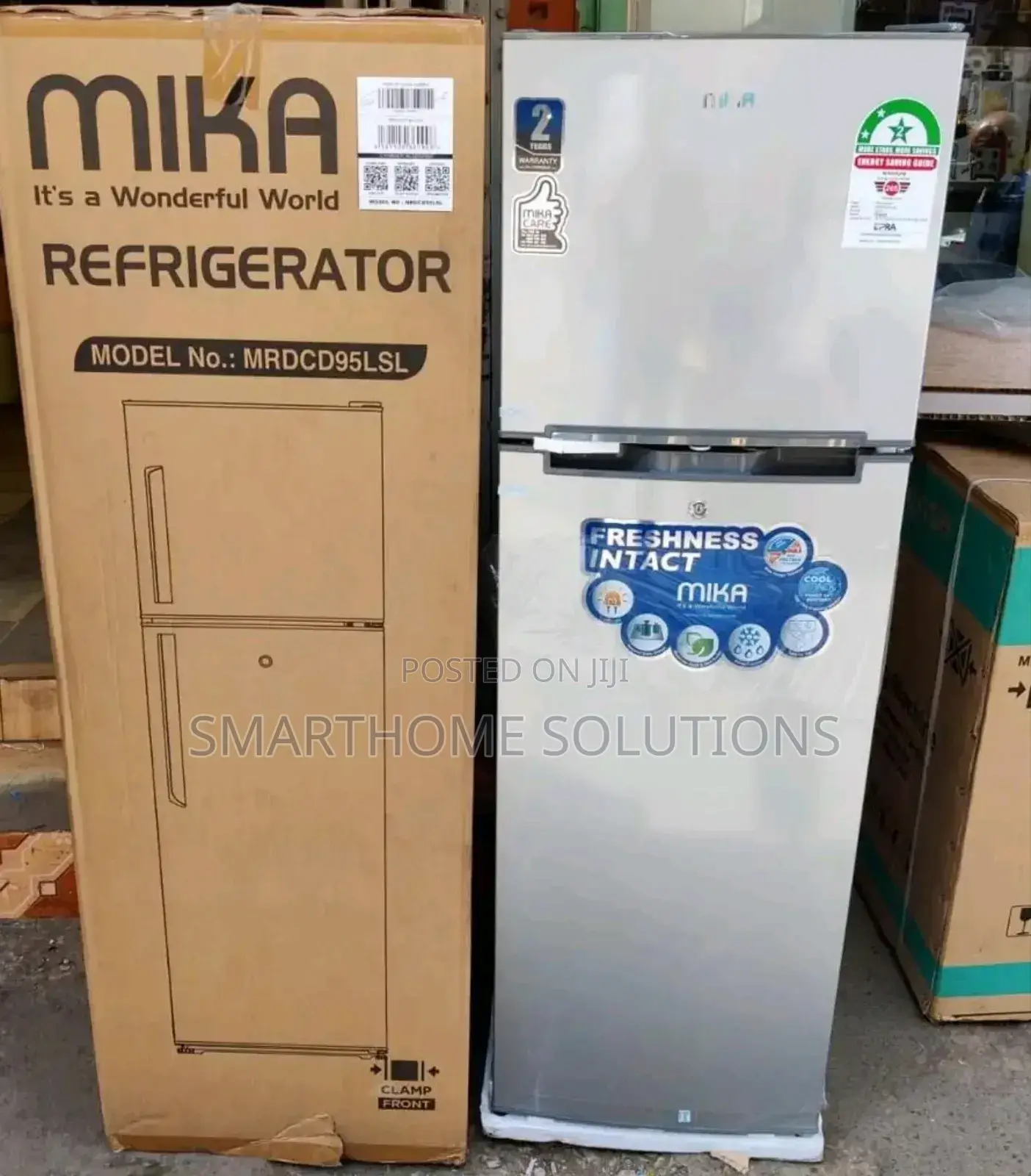 Mika 168litres Double Door Fridge Defrost Refrigerator