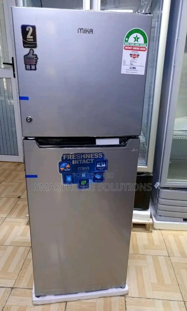 Fridge Mika 202l, Dual Door No Frost, Top Freezer