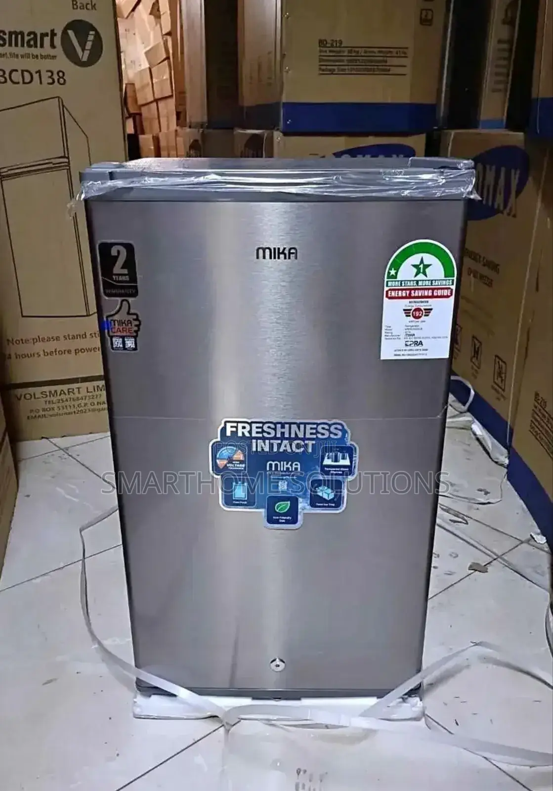 Mika 92ltrs Mrdcs92ds Single Door Fridge-Refrigerator Silver