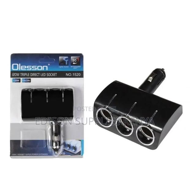 Olesson Triple Led Socket Car Socket Extension Extenders