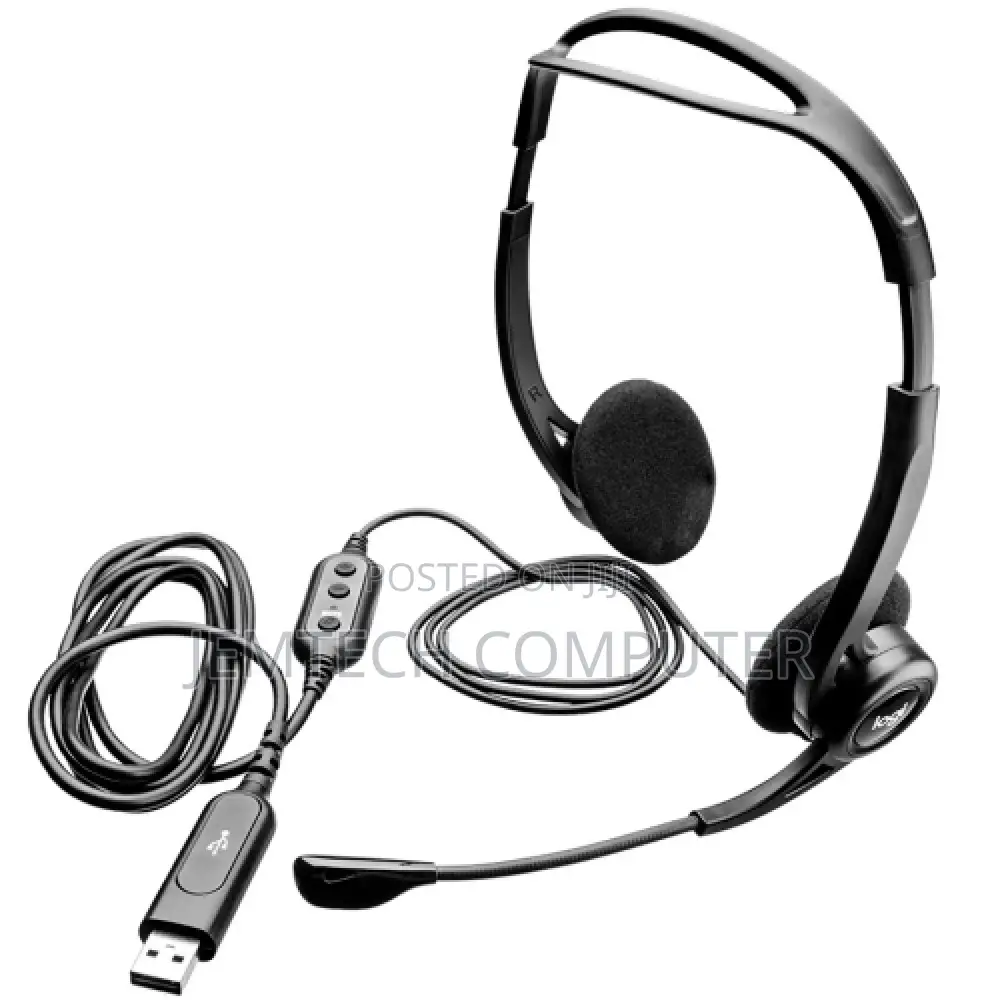Logitech 960 Office Usb Headset With Noise-Canceling Mic