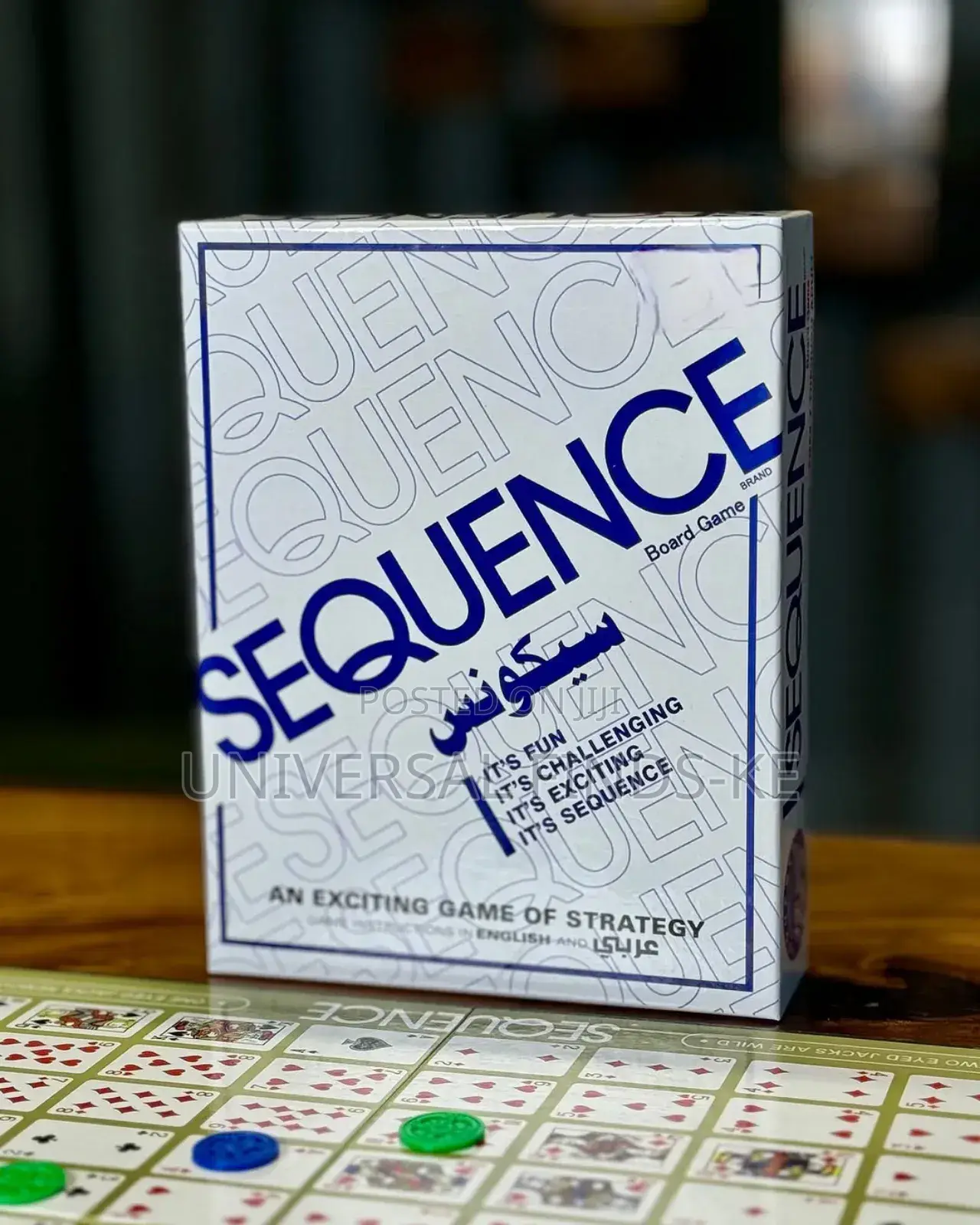 Sequence Strategy Board Game – Fun Family Card Chip Game for All Age
