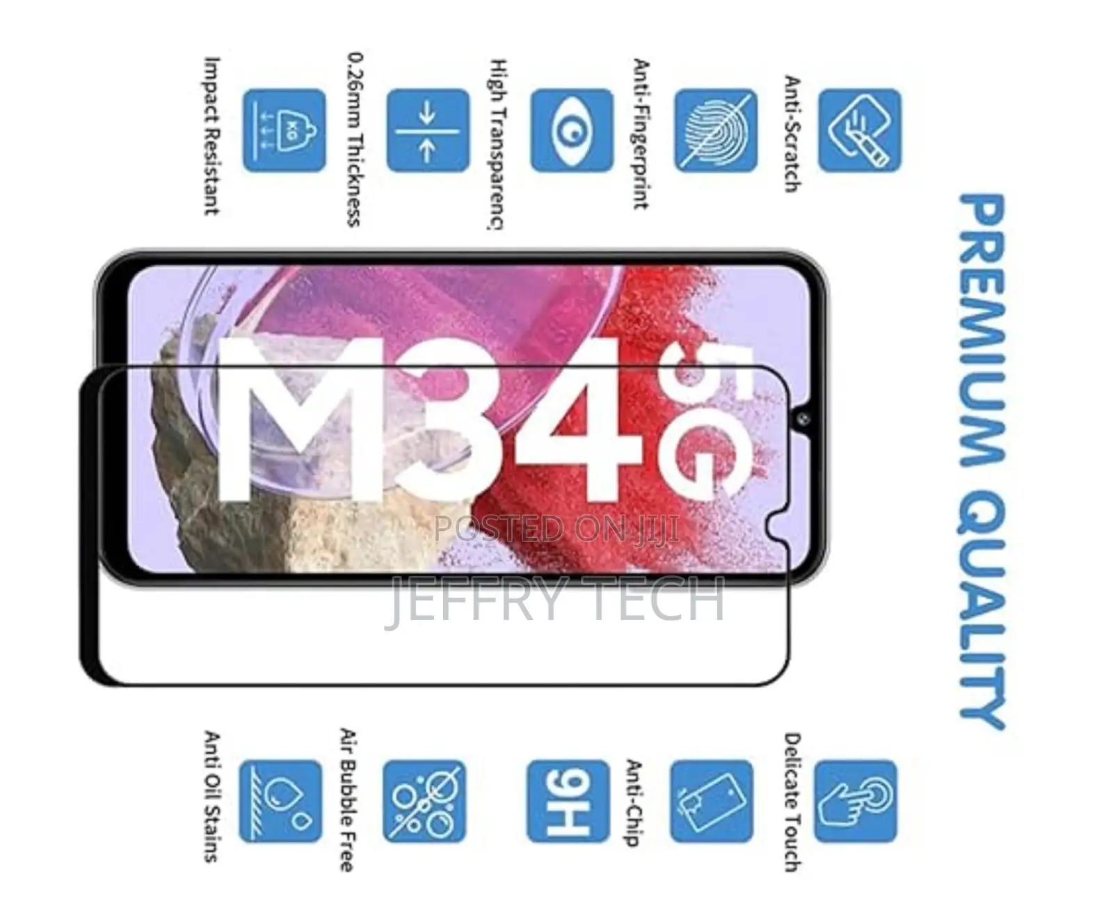 Anti-Static Glass for Samsung Galaxy A24 Edges to Edges