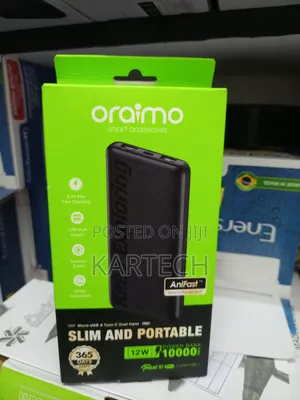 Oraimo 10,000mah Power Bank 12w