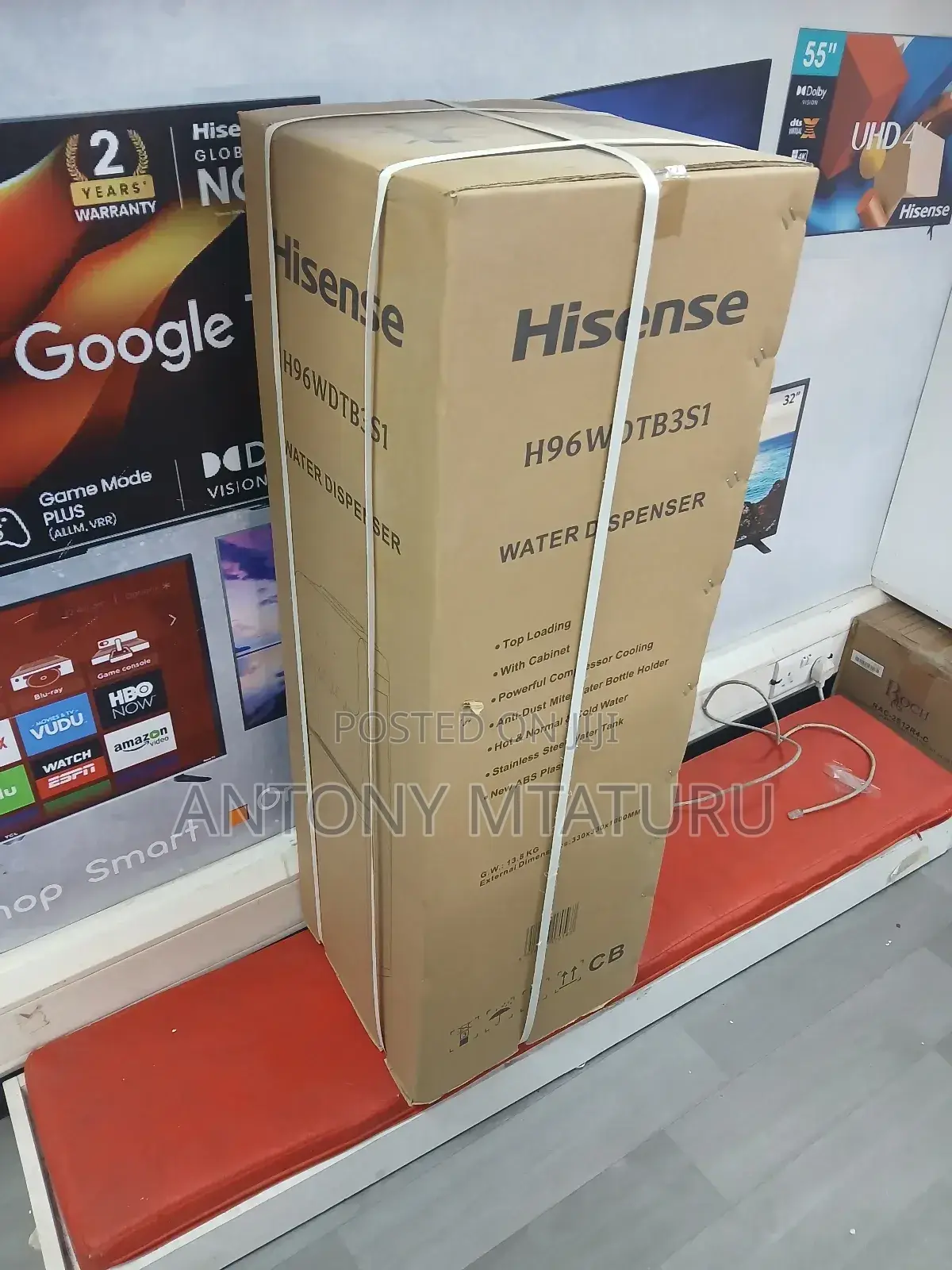 Hisense H96wdtb3s1 Water Dispenser Black Hot, Normal Cold