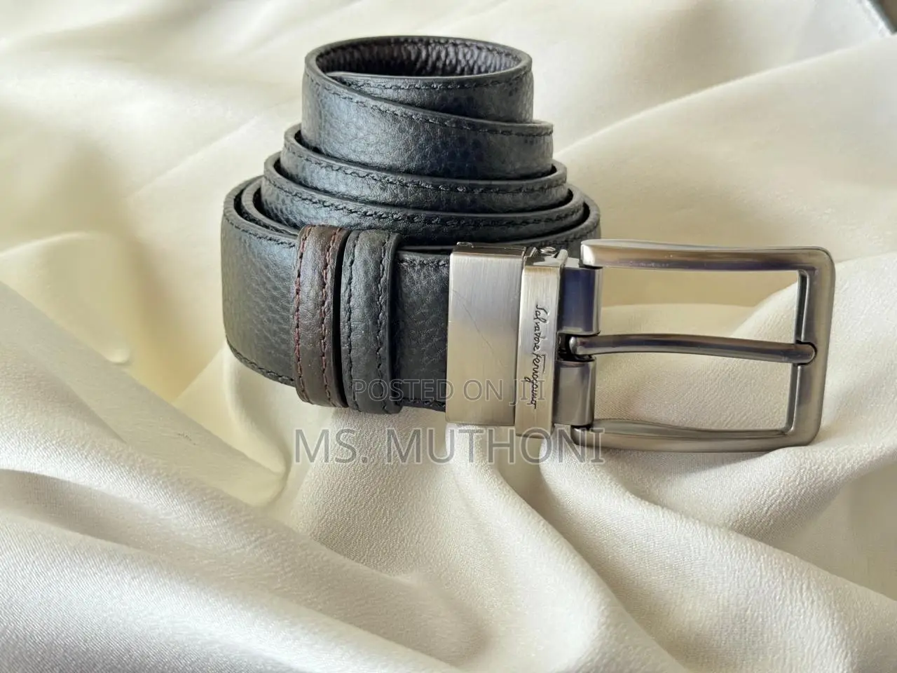 Leather Belt for Men Double Sided, Black and Brown Availab