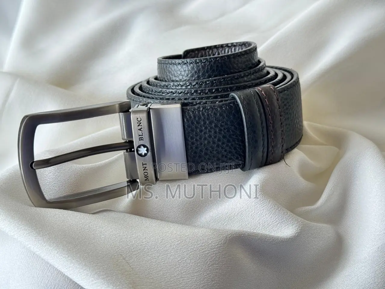 Leather Belt for Men Double Sided, Black and Brown Availab