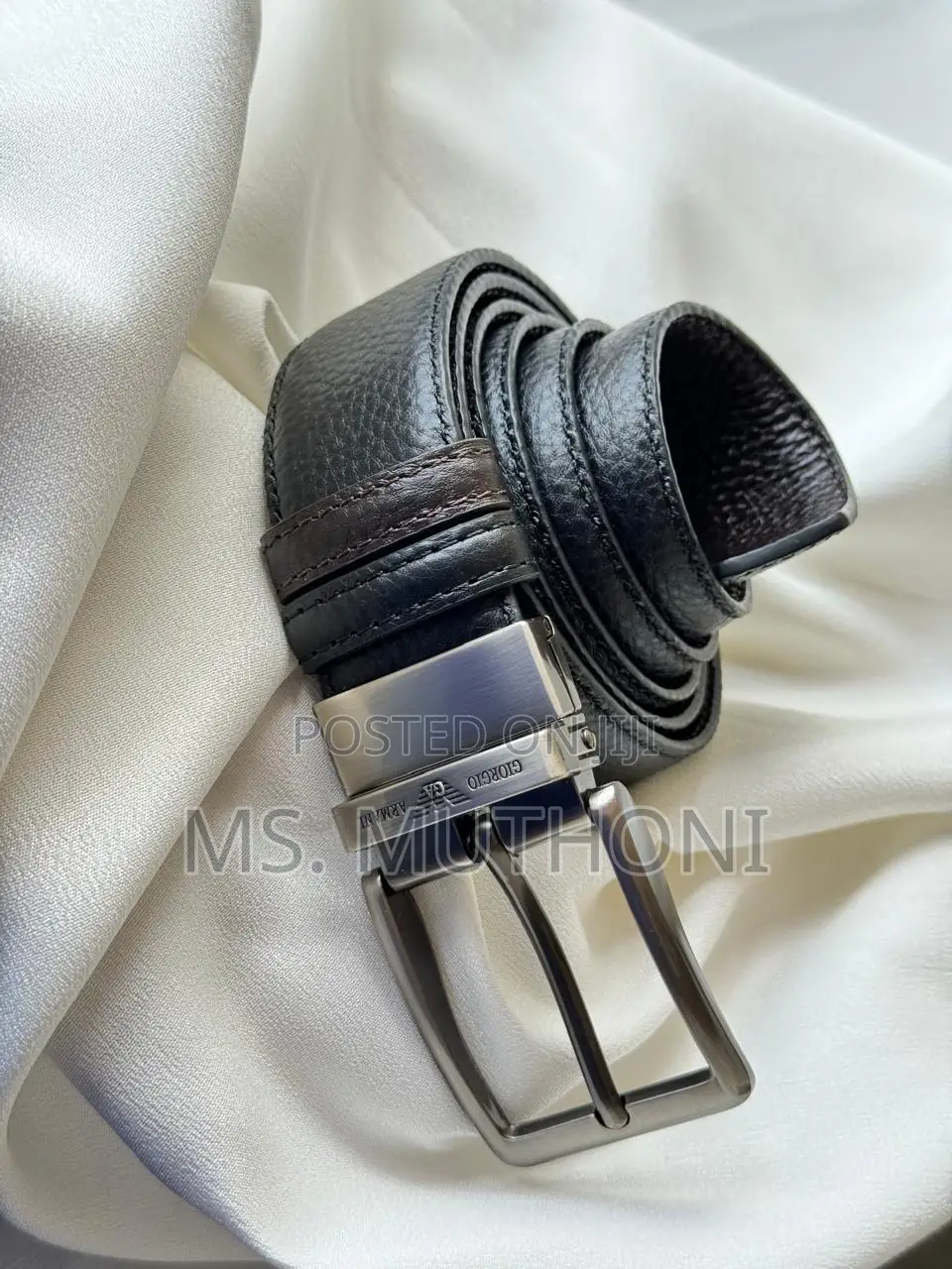 Leather Belt for Men Double Sided, Black and Brown Availab