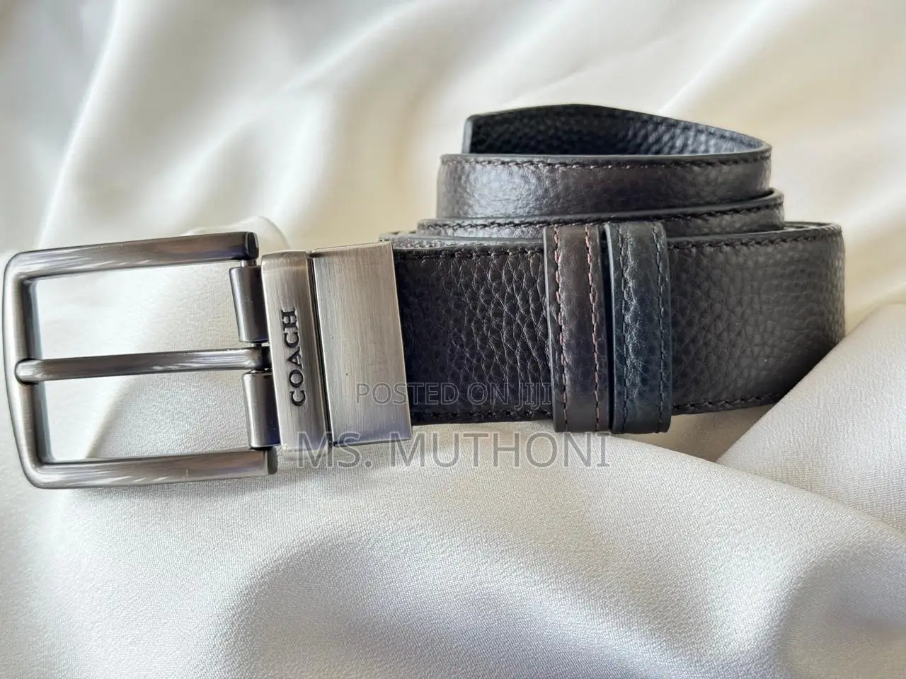 Leather Belt for Men Double Sided, Black and Brown Availab
