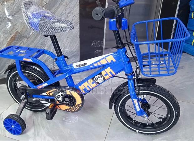 Blue Superboss Boys Kids Bicycle - With Basket