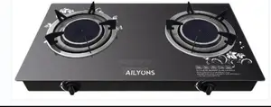 Ailyons 2 Burner Glass Top Gas Cooker Infrared Burner