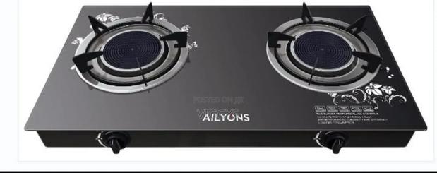 Ailyons 2 Burner Glass Top Gas Cooker Infrared Burner