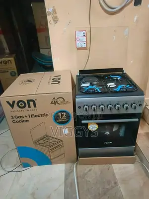 3gas 1 Electric Plate Von 60 by 60 Standing Cooker