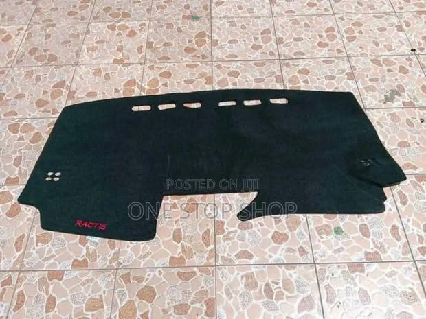 Ractis Black Fabric Dashboard Branded Cover - main view