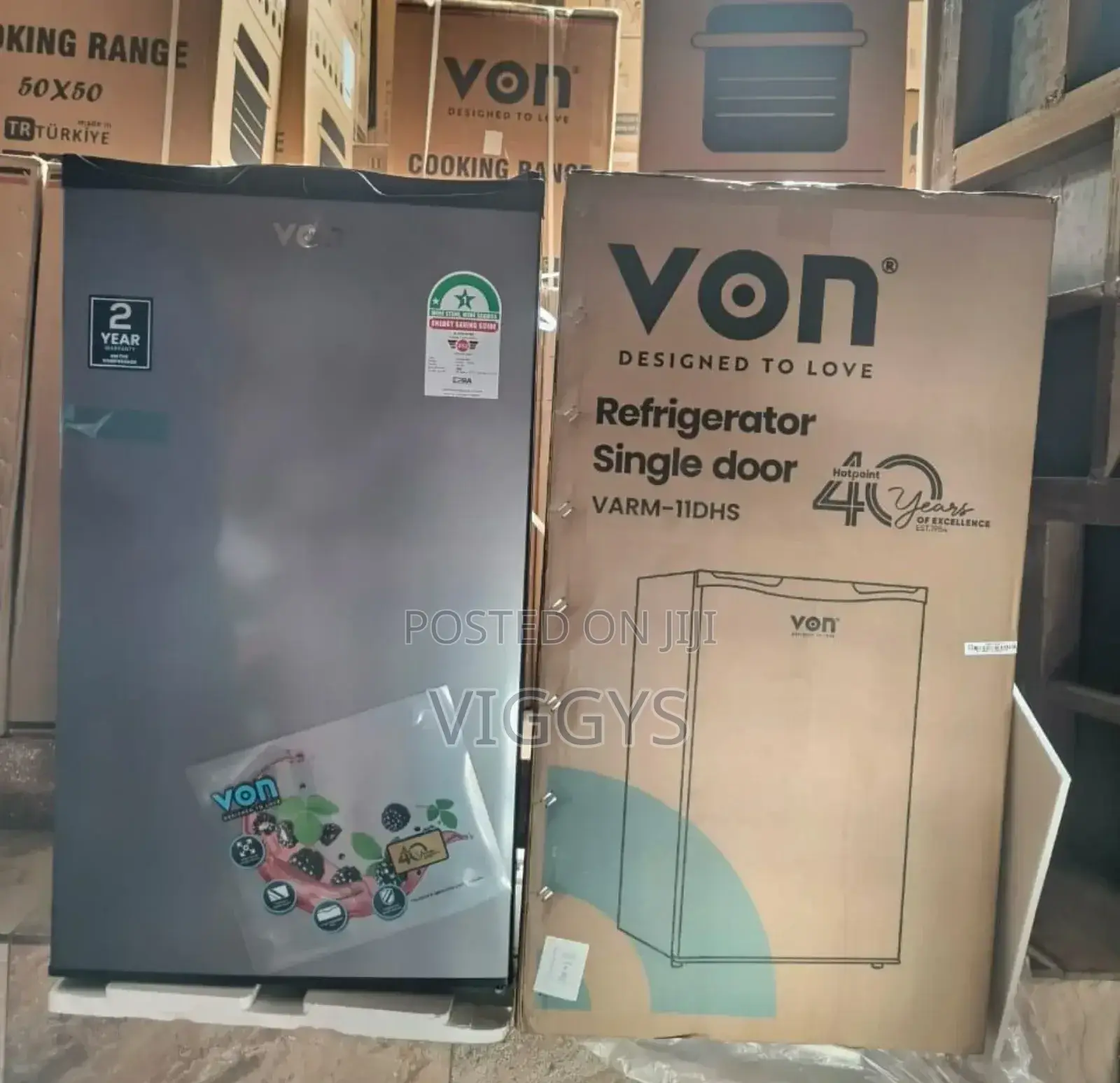 Von 90 Litres Single Door Fridge.