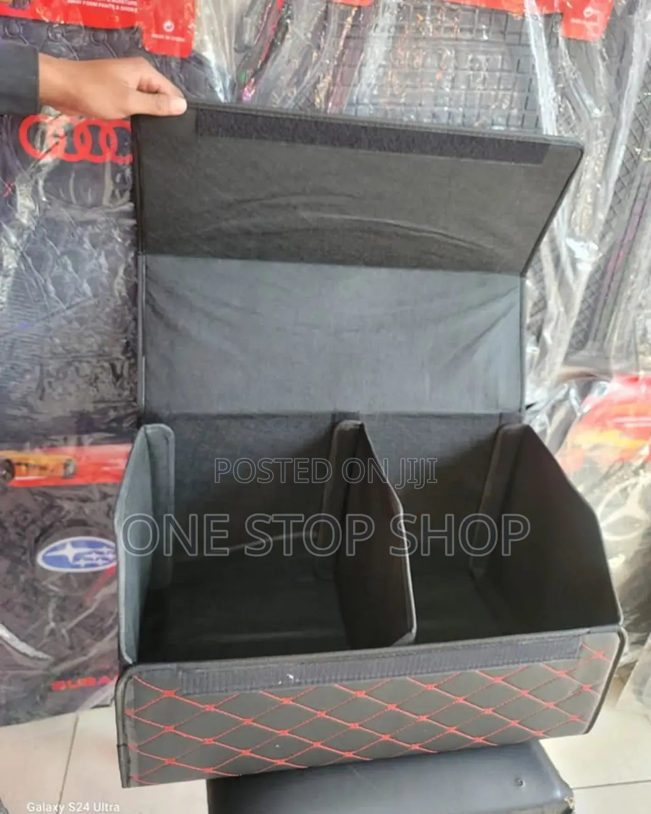 Collapsible Leather Boot Trunk Organizer for All Car Model