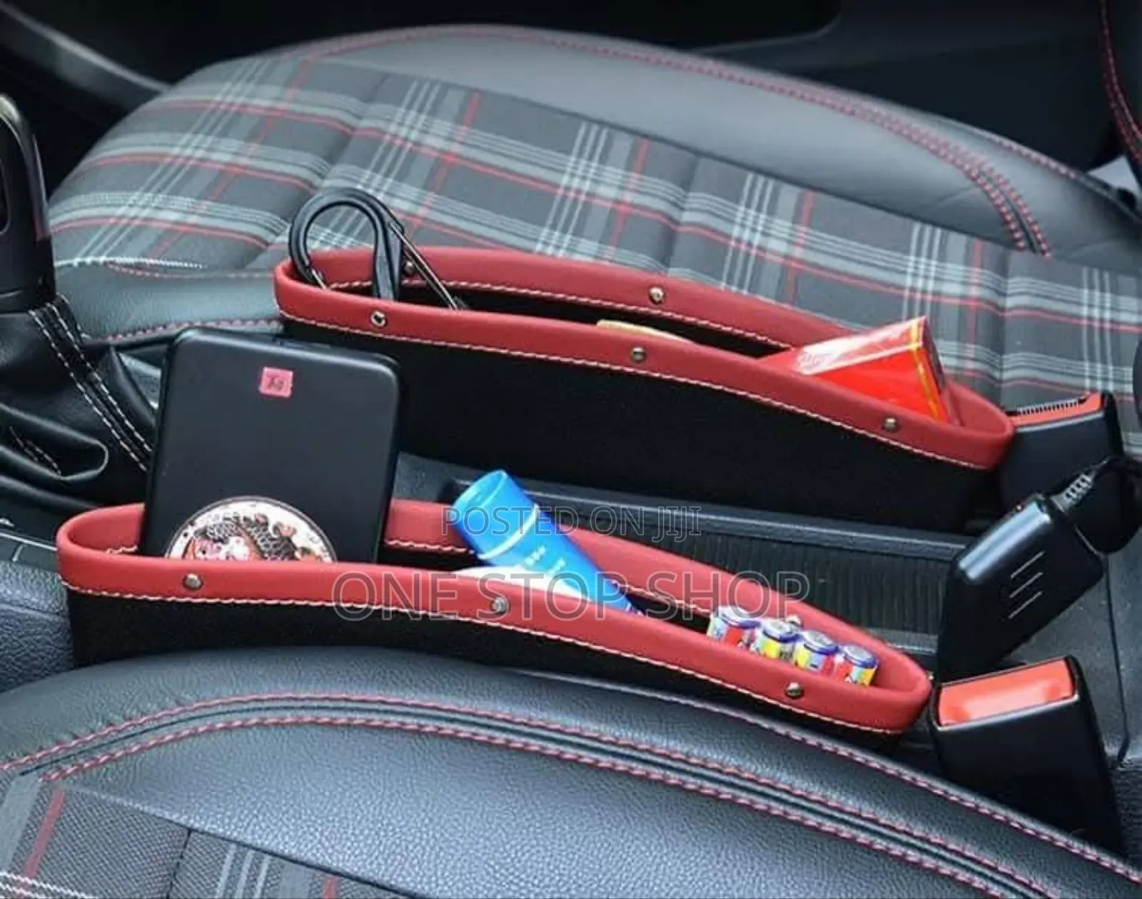 Car Between the Seat Leather Organizer 2pc