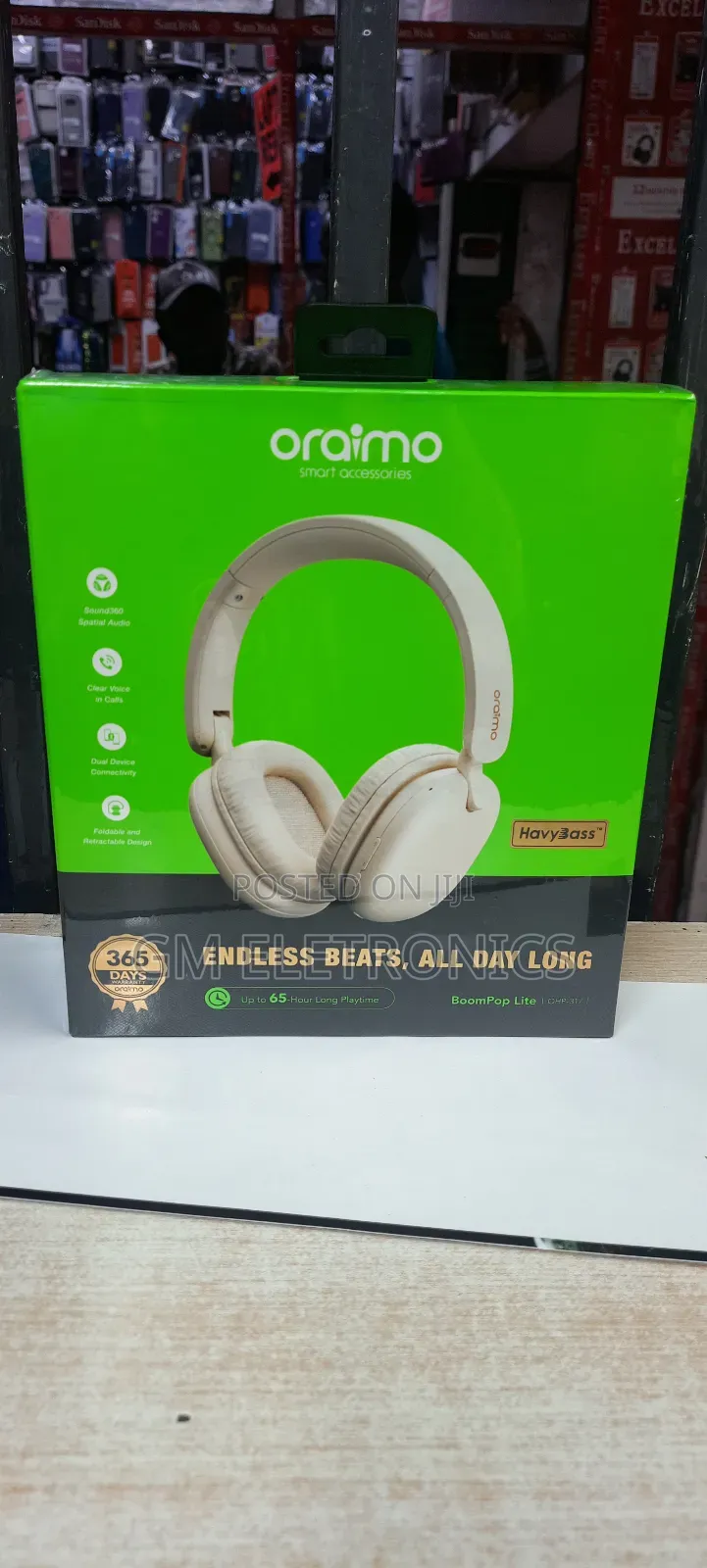 Boompop Lite Enc Over-Ear Wireless Headphones-Golden White.