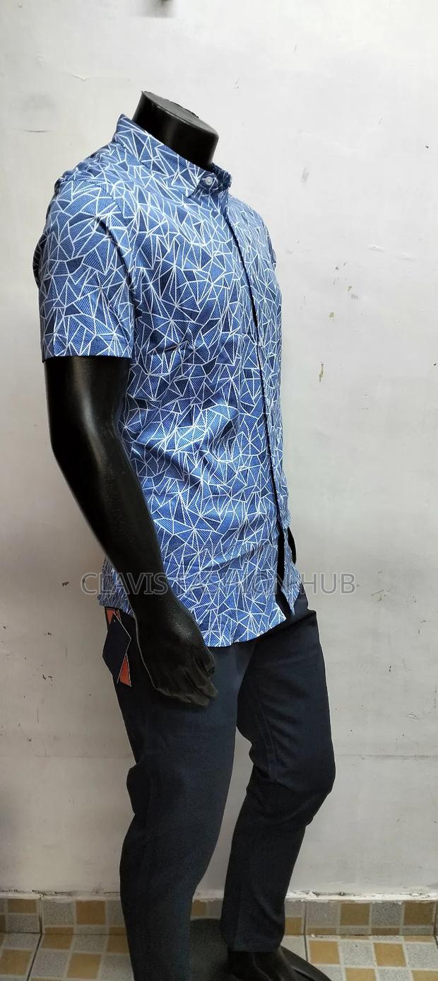 Blue Decorated Men Shirts-Casual - thumbnail 4