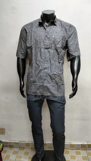 Grey Little Flowered Shirt for Men