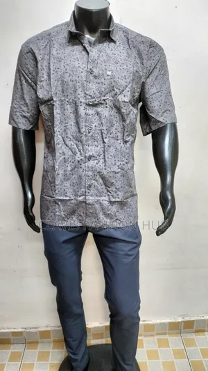 Grey Little Flowered Shirt for Men